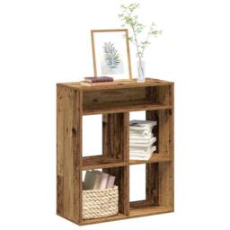 Berkfield Home Book Cabinet Old Wood 66x31x80 cm Engineered Wood in Brown - Size: 66 x 31 x 80 cm - thumbnail 2