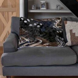 Benjamin Tate Design African Print Blanket in Natural - Size: 120 cm x 150 cm - thumbnail 2