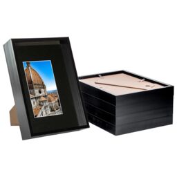 "Nicola Spring 3D Deep Box Frames with A5 Mount - A4 (8"" x 12"") - Black - Pack of 5" - thumbnail 1