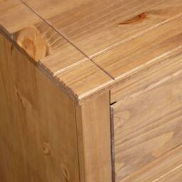 Berkfield Home Sideboard 80x40x83 cm Pinewood Panama Range in Brown - Size: 80 x 40 x 83 cm - thumbnail 7