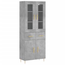 Berkfield Home Highboard Concrete Grey 69.5x34x180 cm Engineered Wood - thumbnail 2