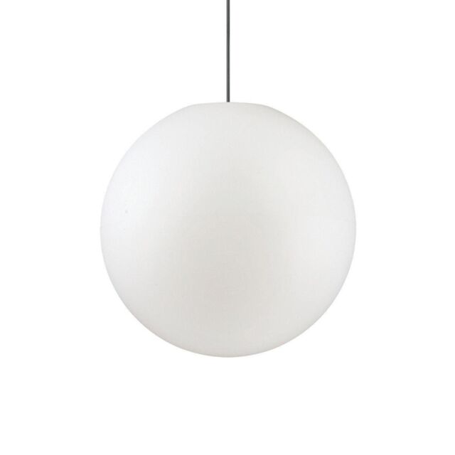 Netlighting Sole 1 Light Large Outdoor Globe Ceiling Pendant Light White IP44 E27 - image 1