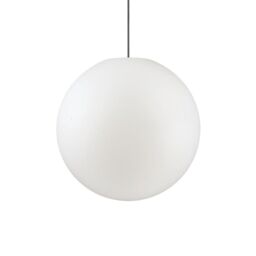 Netlighting Sole 1 Light Large Outdoor Globe Ceiling Pendant Light White IP44 E27 - thumbnail 1