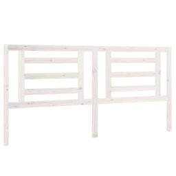 Berkfield Home Bed Headboard White 186x4x100 cm Solid Pine Wood - Size: 186 x 4 x 100 cm - thumbnail 2