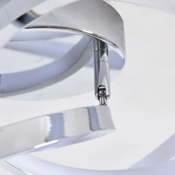 Garwarm 1 - Light 30cm Unique/Statement Geometric LED Semi Flush Mount in Silver - thumbnail 8