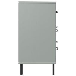 Berkfield Home Sideboard with 3 Drawers Grey 77x40x79.5 cm Solid Wood OSLO - thumbnail 6