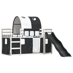 Berkfield Home Bunk Bed without Mattress with Slide White & Black 90x200 cm - thumbnail 3