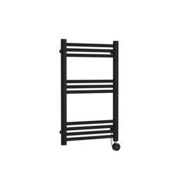 Balterley Electric Round Towel Rail 800x500 - Matt Black