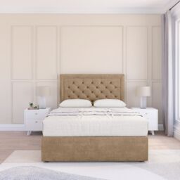 "Sloomy Montana Naples Bed Set With 2 Drawers, Mattress & 54"" Headboard in Light Brown - Size: Single" - thumbnail 2