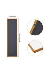 H&O Direct 30x120cm Modern Slim Frame Full Length Wall Mirror in Gold - Size: 30x120 cm - thumbnail 7