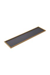 H&O Direct 30x120cm Modern Slim Frame Full Length Wall Mirror in Gold - Size: 30x120 cm - thumbnail 4
