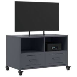 Berkfield Home TV Cabinet Anthracite 68x39x43.5 cm Steel in Charcoal - thumbnail 4