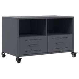 Berkfield Home TV Cabinet Anthracite 68x39x43.5 cm Steel in Charcoal - thumbnail 1