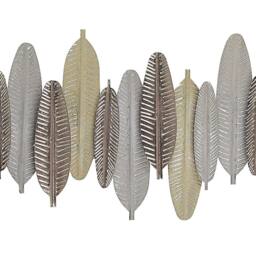 Wyld and Coco Feathers Wall Decor Gold and Silver Iron 66 x 37 cm Industrial Modern - thumbnail 2