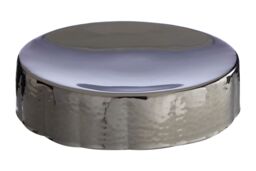 Orsina Hammered Black Black Nickel Finish Soap Dish in Silver - thumbnail 2