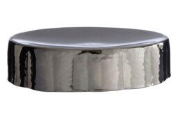 Orsina Hammered Black Black Nickel Finish Soap Dish in Silver