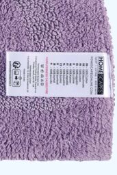 Homescapes Luxury Semi Circle Bath Mat Reversible 1600GSM 100% Cotton, 50 x 80cm in Lilac - Size: 50 x 80 cm - thumbnail 3
