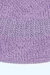 Homescapes Luxury Semi Circle Bath Mat Reversible 1600GSM 100% Cotton, 50 x 80cm in Lilac - Size: 50 x 80 cm - thumbnail 2