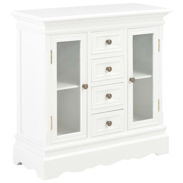 Berkfield Home Sideboard White 70x28x70 cm Solid Pine Wood - Size: 70 x 28 x 70 cm - image 1