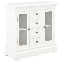 Berkfield Home Sideboard White 70x28x70 cm Solid Pine Wood - Size: 70 x 28 x 70 cm
