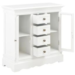 Berkfield Home Sideboard White 70x28x70 cm Solid Pine Wood - Size: 70 x 28 x 70 cm - thumbnail 3