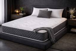 Chester & Oakley Classic Midnight Memory Foam Open Coil Mattress - 7 INCH in White - Size: Small Single