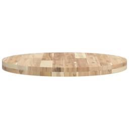 Berkfield Home Table Top Round √ò60x4 cm Solid Wood Acacia in Brown - Size: 60x4 cm - thumbnail 6