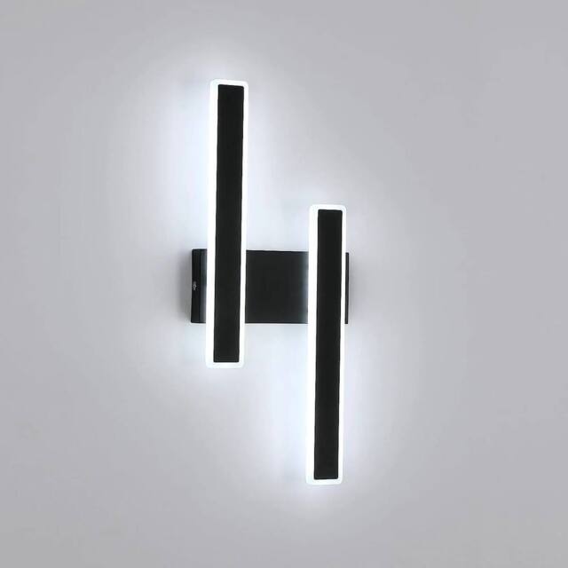 Pheashine Black Long LED Wall Sconces, 32W 6500K Modern Acrylic Wall Light, 44cm - image 1