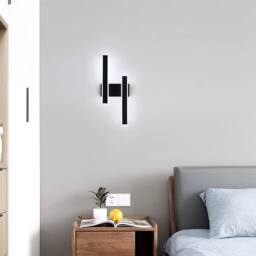 Pheashine Black Long LED Wall Sconces, 32W 6500K Modern Acrylic Wall Light, 44cm - thumbnail 3