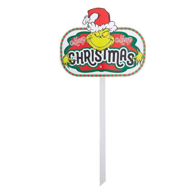 VFM e-Store Grinch Christmas Decorative Sign Merry 24 Pack in Green - image 1