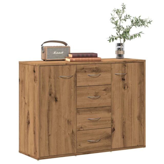Berkfield Home Sideboard Artisan Oak 88x30x64 cm Engineered Wood in Brown - Size: 88 x 30 x 64 cm - image 1