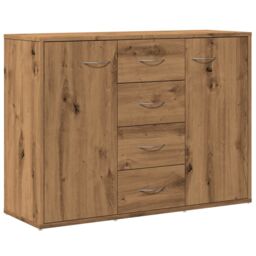 Berkfield Home Sideboard Artisan Oak 88x30x64 cm Engineered Wood in Brown - Size: 88 x 30 x 64 cm - thumbnail 2