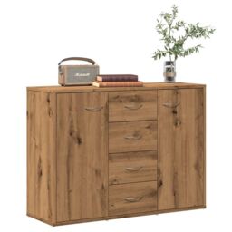 Berkfield Home Sideboard Artisan Oak 88x30x64 cm Engineered Wood in Brown - Size: 88 x 30 x 64 cm - thumbnail 1