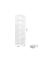 Living and Home 6-Tier Transparent Foldable Shoe Storage Box Dust-proof Shoe Rack in Clear - thumbnail 6