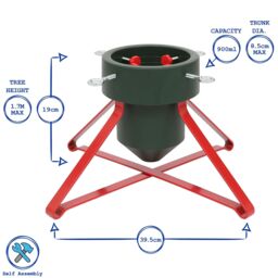 Harbour Housewares Classic Real Christmas Tree Stand - 5.5in - Black in Green - thumbnail 3