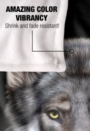 JQ Licensing En Grey Wolf Head Silky Touch Super Soft Throw Blanket 152 X 127 cm in White - thumbnail 4