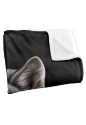 JQ Licensing En Grey Wolf Head Silky Touch Super Soft Throw Blanket 152 X 127 cm in White - thumbnail 3