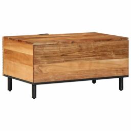 Berkfield Home Coffee Table 80x50x40 cm Solid Wood Acacia in Brown - Size: 80 x 50 x 40 cm - thumbnail 5