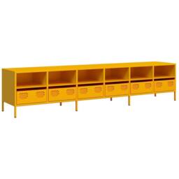 Berkfield Home TV Cabinet Mustard Yellow 202x39x43.5 cm Cold-rolled Steel