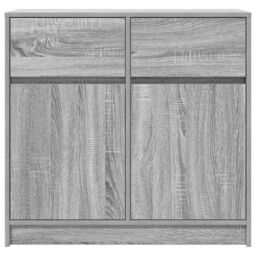 Berkfield Home Sideboard with Drawer Grey Sonoma 80x34x76 cm Engineered Wood - Size: 80 x 34 x 76 cm - thumbnail 6