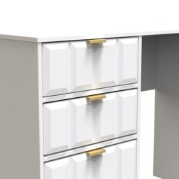 Ready Assembled 2 U Metro 4 Drawer Vanity (Ready Assembled) in White - Size: Medium - thumbnail 7