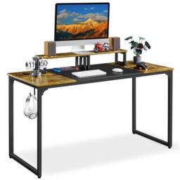 Kelvenix Wooden Computer Desk Study Desk in Brown - Size: 0.6m2 - thumbnail 5