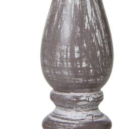 Wyld Haus Bastide White Washed Turned Column Table Lamp with Cream Linen Shade - Size: 10 inches - thumbnail 3