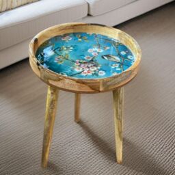 Hartsmede Handmade Side Table with Detachable Legs Florence in Blue - thumbnail 3