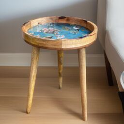 Hartsmede Handmade Side Table with Detachable Legs Florence in Blue - thumbnail 4