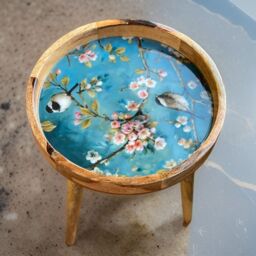 Hartsmede Handmade Side Table with Detachable Legs Florence in Blue - thumbnail 8