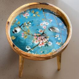Hartsmede Handmade Side Table with Detachable Legs Florence in Blue - thumbnail 5