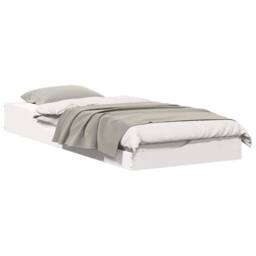 Berkfield Home Modern Floor Bed Frame White 80 x 220 cm Wood - thumbnail 1