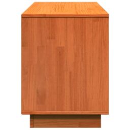Berkfield Home Shoe Cabinet Wax Brown 110x34x45 cm Solid Wood Pine - Size: 110 x 34 x 45 cm - thumbnail 6