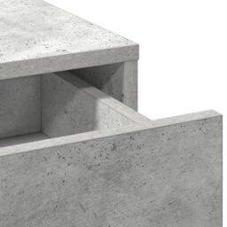 Berkfield Home 3 Piece Dressing Table Set with LED Concrete Grey Engineered Wood - thumbnail 7